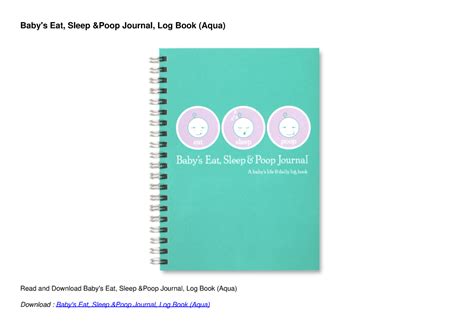 babys eat sleep and poop journal log book lavender Epub
